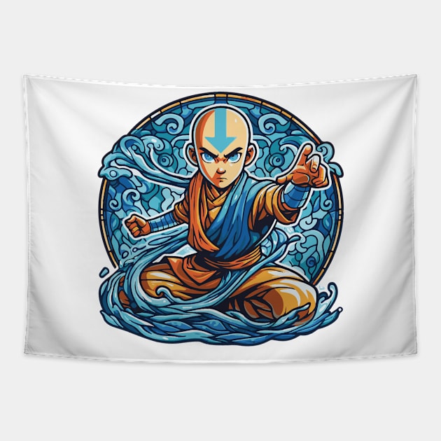 aang as the last air bender in battle position Tapestry by whatyouareisbeautiful