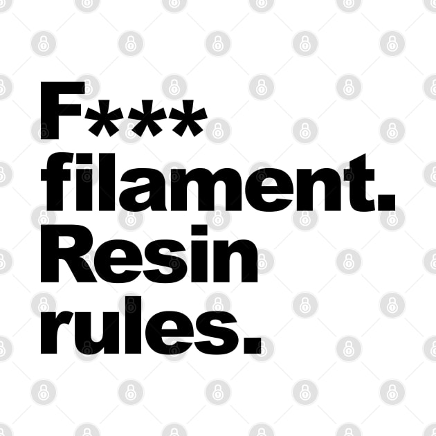 F*** Filament, Resin Rules by Fibre Grease