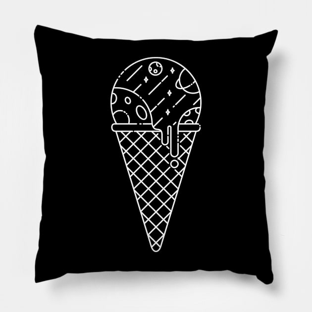 Space Cream 2 Pillow by VEKTORKITA