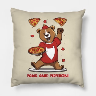 Paws and pepperoni Pillow