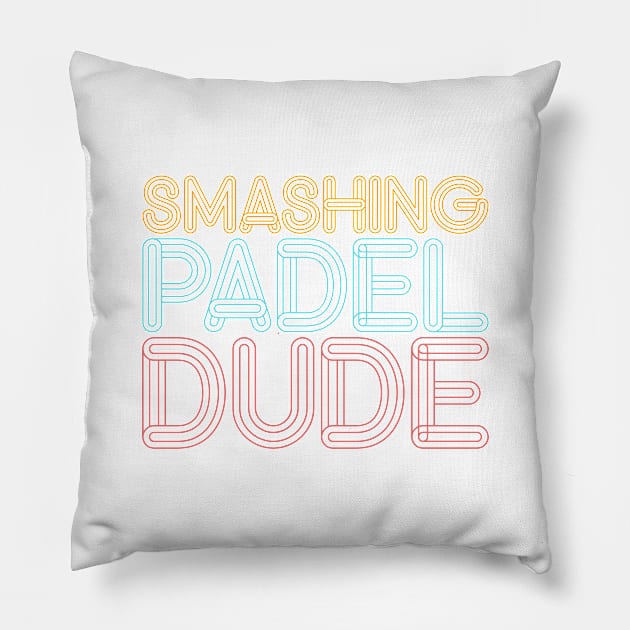 Smashing Padel Dude Pillow by Delicious Art