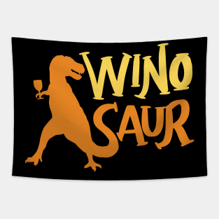 WinoSaur - Funny Wine lover shirts and gifts - T-Rex Tapestry