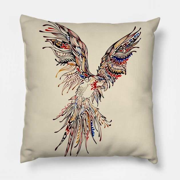 parrot abstract Pillow by NerdsbyLeo