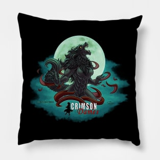 Crimson Dames - Orphan Shewolf - Art on Front Pillow