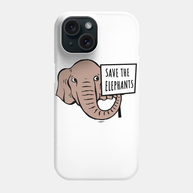 Save the Elephants Phone Case by lucamendieta