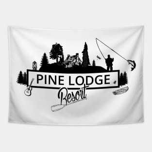 Pine Lodge Resort Staff shirt Tapestry