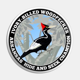 Ivory-Billed Woodpecker - Arkansas Hide and Seek Champion Pin