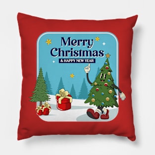 Pine Tree Merry Christmas Pillow