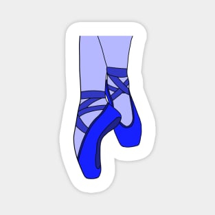 Blue pointe shoes Magnet