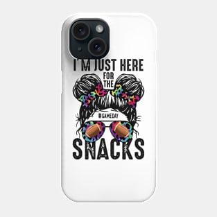 I am Just Here For The Snacks Rainbow Football Gameday Phone Case