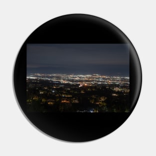 Aerial view of the San Fernando Valley at night Pin