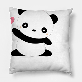 Kawaii Cute Panda Bear T-Shirt Pillow