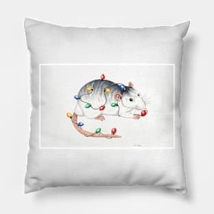 Rat Christmas Design Pillow