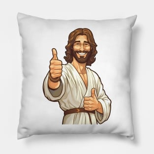 Thumbs Up Jesus Pillow