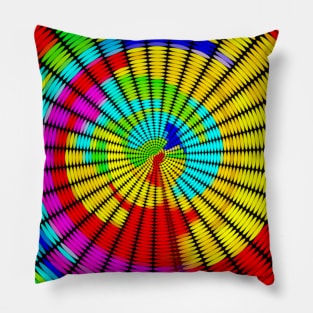 Rainbow Spiral Pillow