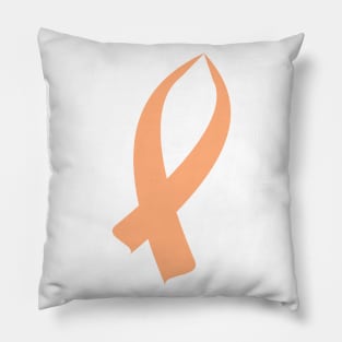 Awareness Ribbon (Peach) Pillow