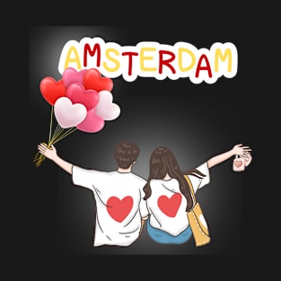 Fall in love with Amsterdam T-Shirt