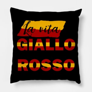 La Vita Giallo Rosso Pillow