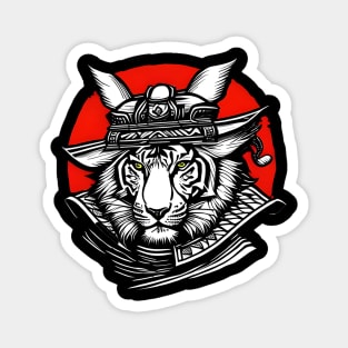 Japanese Samurai Tiger Magnet