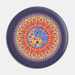 Yin Yang Mandala Pin