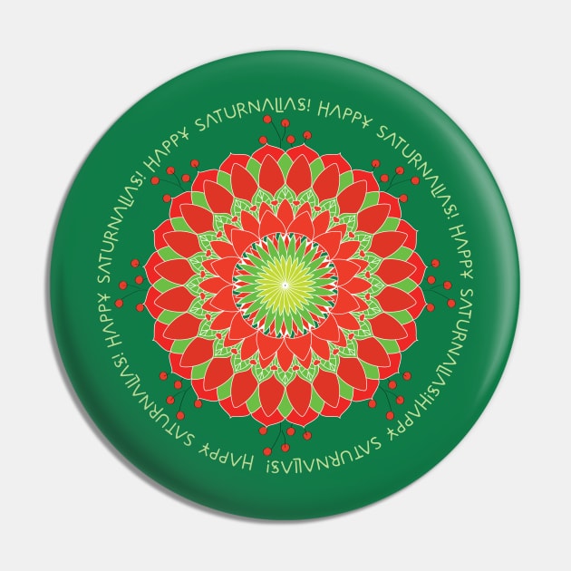 Happy Saturnalia Mandala Pin by emma17