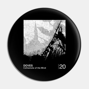 Doves / Minimalist Graphic Design Fan Artwork Pin