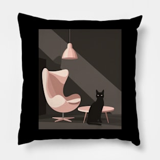 Century Modern Cat Interiors Pillow