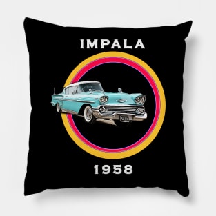 1958 Chevy Impala T-Shirt Pillow