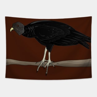 Urubu black vaultor vautour rapace oiseau Tapestry