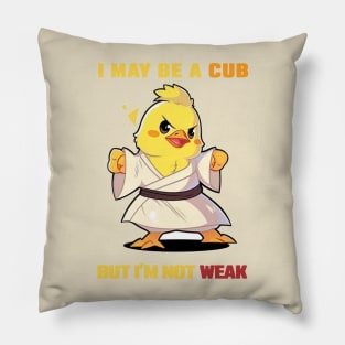 Little chick in Jedi outfit - I may be a cub, but I'm not weak Pillow