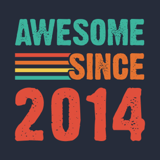 Vintage Awesome Since 2014 T-Shirt