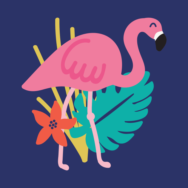 Tropical Flamingo by allisonromerodesign