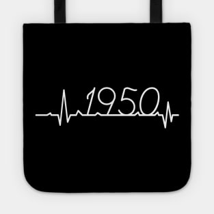 70th Birthday Gift 1950 Heartbeat Tote