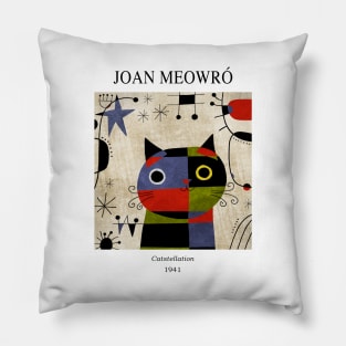 Joan Meowro Gallery Cat Pillow