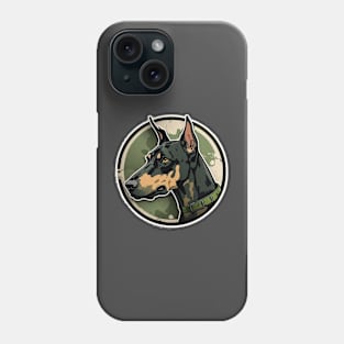 Doberman Camouflage Motif Phone Case