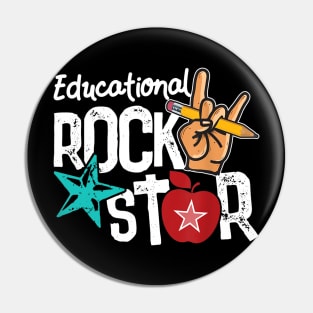 Educational Rockstar Teacher Gift Back to School Gift Pin