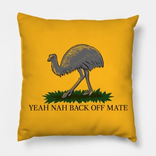 Aussie Gadsden Flag T-Shirt (Clean Language) Pillow