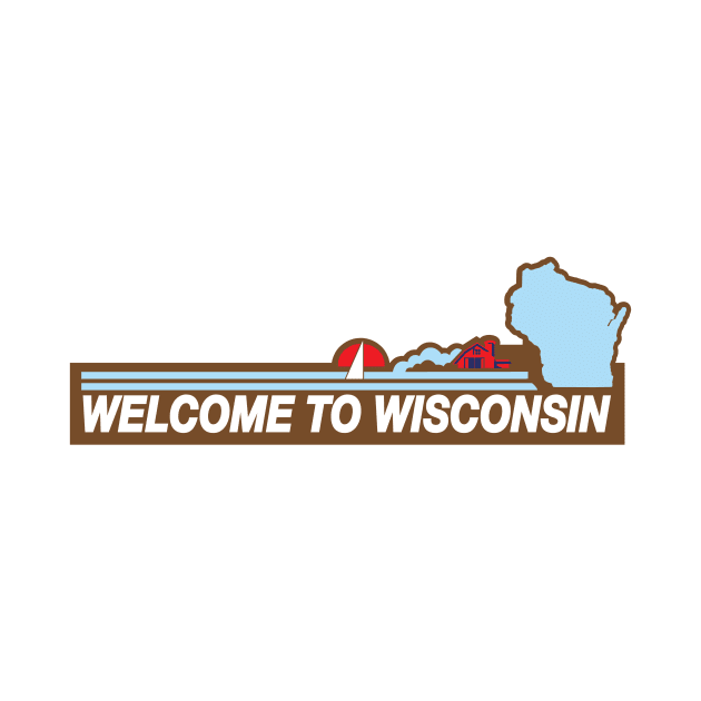 Retro Wisconsin WelcomeSign by KevinWillms1