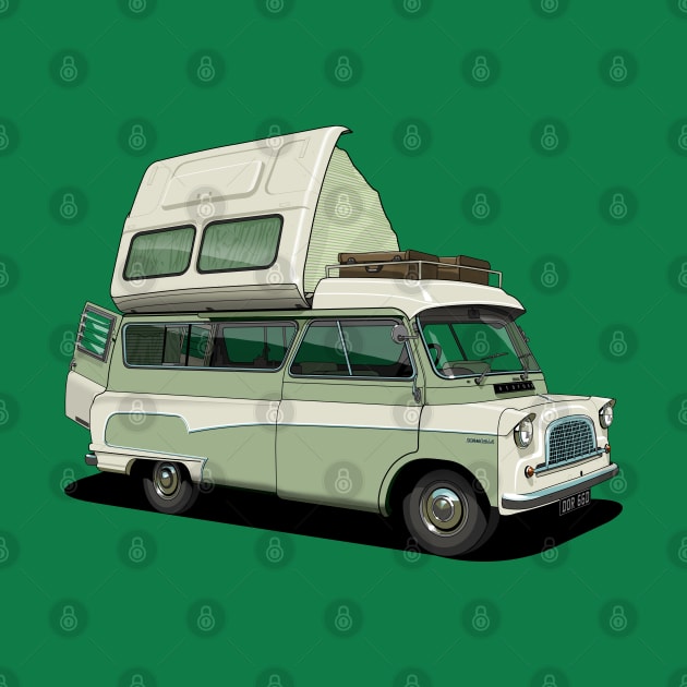 Bedford Camper Van in light green by candcretro