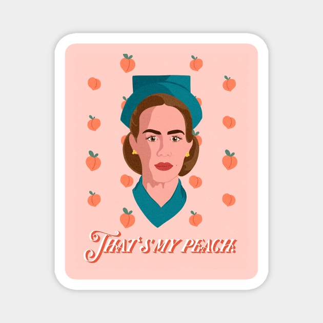 Nurse Ratched Peach Magnet by KlioStudio