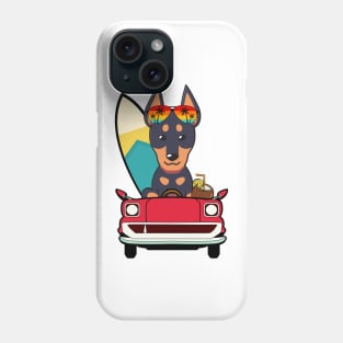 Funny Alsatian driving a car Phone Case