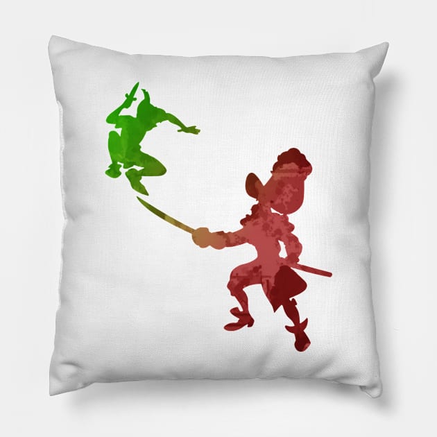 Fight Inspired Silhouette Pillow by InspiredShadows