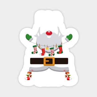 Pilot Claus Santa Christmas Costume Pajama Magnet