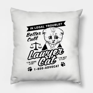 Lawyer Cat Pillow