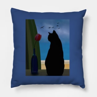 Window Cat Pillow