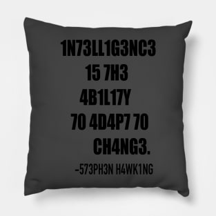 Intelligence (black lettering) Pillow