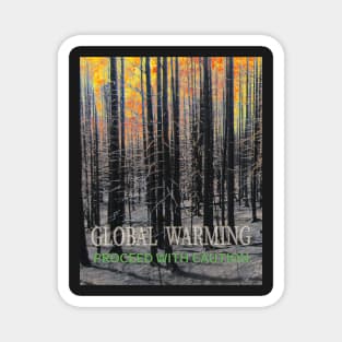 global warming caution Magnet