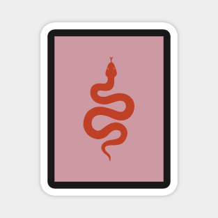 Snake Charm Red & Pink Magnet