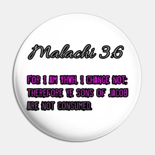 Malachi 3:6 Pin