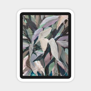 Silver Eucalypt Leaves by Leah Gay Magnet